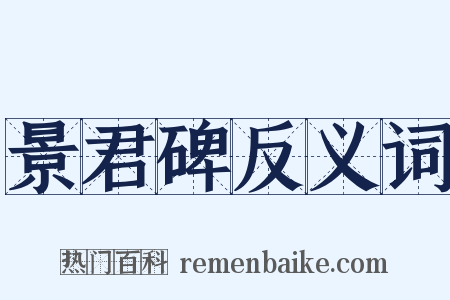 景君碑反义词是什么意思的图片